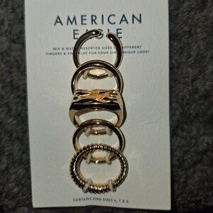 American Eagle gold stacking rings